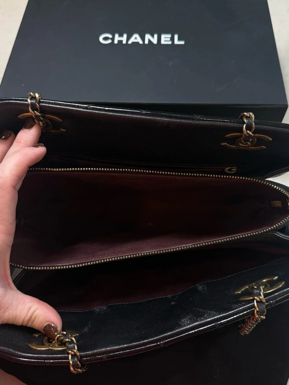 CHANEL luxurious patent